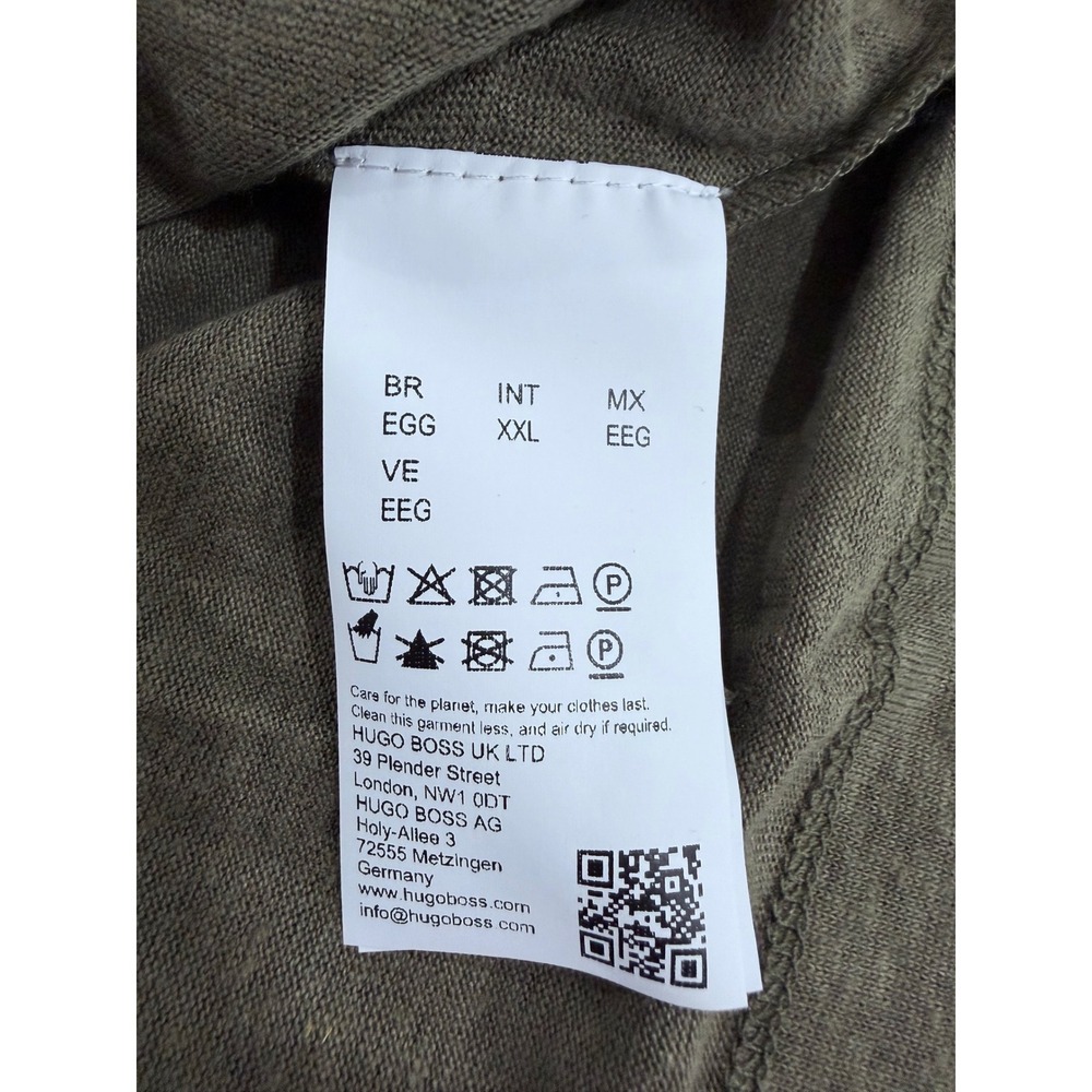 Beckham Boss NWT Polo Shirt Mens XXL Olive Green Parris 73_DB Short Sleeve - Picture 6 of 8